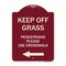 Signmission Designer Series Lawn Boss Stake Kit, Burgundy Heavy-Gauge Aluminum Sign, 24" x 18", BU-1824-23888 A-DES-BU-1824-23888 - alternate 1